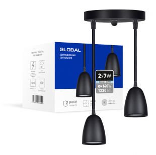 Купити Світильник світлодіодний GPL-01C GLOBAL 14W 4100K чорний 660,00 грн