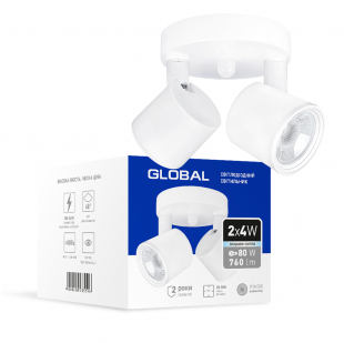 Купить Светильник светодиодный GSL-02C GLOBAL 8W 4100K белый (2-GSL-20841-CW) 520,00 грн