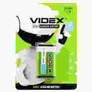 Батарейки лужні Videx 6LR61/9V (Крона) 1pcs BLISTER (12/96)