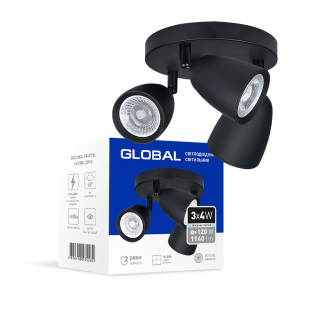 Купити Світильник світлодіодний GSL-01C GLOBAL 12W 4100K чорний 910,00 грн