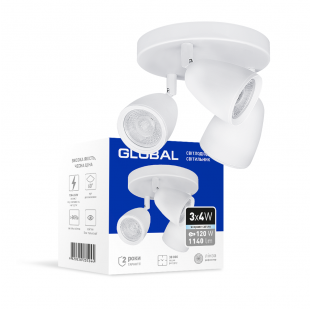 Купити Світильник світлодіодний GSL-01C GLOBAL 12W 4100K білий 910,00 грн
