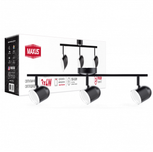 Купити Світильник світлодіодний MSL-01C MAXUS 12W 4100K чорний 1 150,00 грн