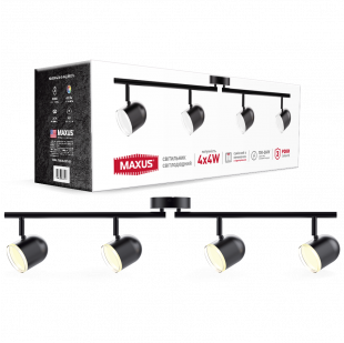 Купить Светильник светодиодный MSL-01C MAXUS 16W 4100K черный (4-MSL-11641-CB) 1 450,00 грн
