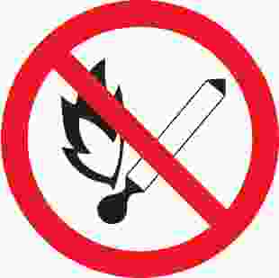 Купить Самоклеющаяся этикетка д.180мм "Запрещается пользоваться открытым огнем и курить" (Арт. YPC40-ZPKUR-1-010) 20,10 грн