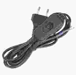 Купить Шнур УШ-1КВ опрессованный с вилкой со встроенным выключателем  2х0,75/2метра, черный IEK (Арт. WUP20-02-K02) 66,70 грн
