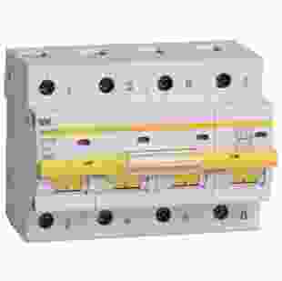 Купить Автоматический выключатель ВА47-100, 4Р, 100А, 10кА, характеристика D, IEK (Арт. MVA40-4-100-D) 849,10 грн