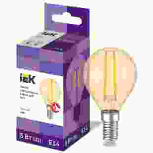 Купити Лампа LED G45 шар золото 5Вт 230В 2700К E14 серія 360° IEK 48,33 грн