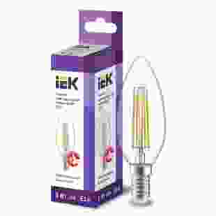 Купити Лампа LED C35 свічка прозор. 5Вт 230В 4000К E14 серія 360° IEK 38,22 грн