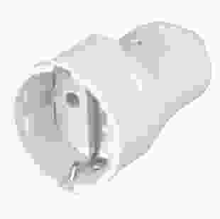 РПп10-01-Ст Розетка розбірна пряма з з/к 16А біла