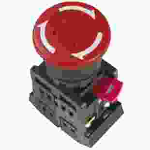 Купити Кнопка AE-22 "Грибок" з фіксацією червона d22мм 240В 1з+1р IEK 145,48 грн