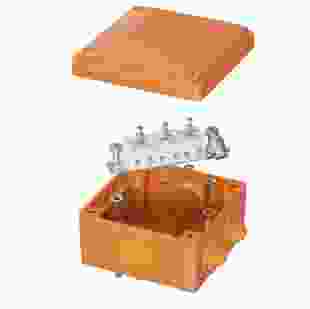 Купить Коробка ответвительная P30-P90, 100х100х50, с кабельными вводами 6х25 мм, серии FS, термопласт, с керамической клеммной колодкой 5х6мм², цвет оранжевый (Арт. FSB11506-DKC) 613,70 грн