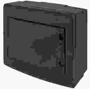 Корпус пластиковий на 12 модулів e.plbox.pro.n.12b.black навісний, чорний з непрозорими дверцятами IP40