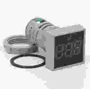 Світлодіодний вольтметр ED22-FVD АC 60-500В, квадрат, зелений