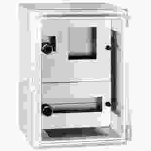 Купить Шкаф ударопрочный из АБС-пластика e.plbox.250.330.130.1f.2m.tr, 250х330х130мм, IP65 с прозрачной дверцей, с панелью под 1- фазный счетчик и 2 модуля (Арт. CP5211) 1 421,00 грн
