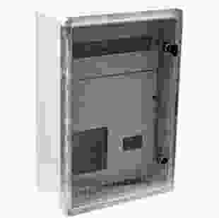 Купить Шкаф ударопрочный из АБС-пластика e.plbox.400.500.175.3f.6m.tr, 400х500х185мм, IP65 с прозрачной дверцей, с панелью под 3- фазный счетчик и 6 модулей (Арт. CP5213) 2 721,00 грн