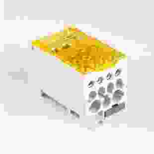 Блок розподільчий на DIN-рейку 500А, жовтий