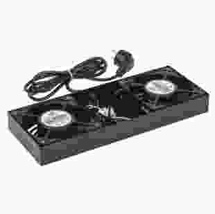 Купить Потолочная вентиляторная панель для шкафов LINEA W, 2 вентилятора, черная (Арт. FM05-2LW) 958,20 грн