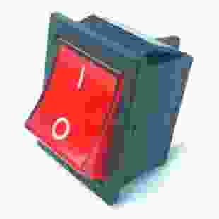 Перемикач клавішний КП-2и 220В, червоний