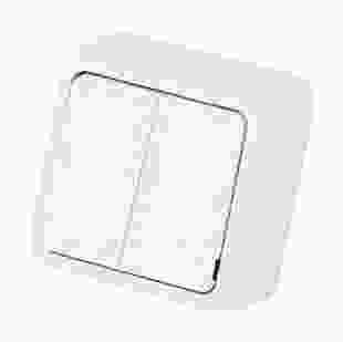 Купить Выключатель 2-клавишный открытой проводки Misya (белый) (Арт. MS0511103) 41,10 грн