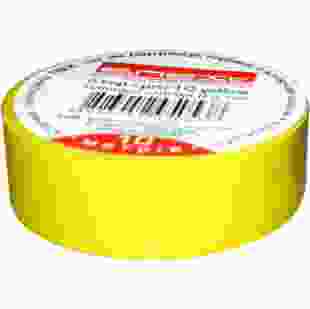 Купить Изолента E.NEXT e.tape.pro.10.yellow из самозатухающего ПВХ, желтая (10м) (Арт. p0450002) 13,40 грн