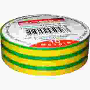 Ізолента e.tape.pro.20.yellow-green із самозгасаючого ПВХ, жовто-зелена (20м)