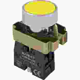 Купить Кнопка без подсветки плоская e.mb.ba51 желтая, без фиксации, 1NO (Арт. p0810108) 35,40 грн