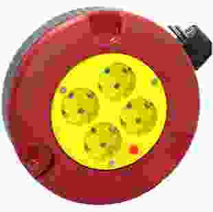 Купити Подовжувач e.es.ring4.4.3.z.h рулеточного типу, в круглому корпусі 4, 4 гнізда, 3м, з з/к, з захистом від перевантаження, провід 3х1,5кв.мм 236,53 грн