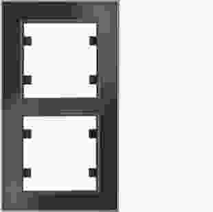 Купить Рамка 2Х вертикальная, Lumina-Passion, черное стекло (Арт. WL9121) 869,70 грн