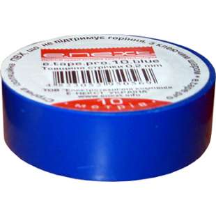 Купить Изолента E.NEXT e.tape.pro.10.blue из самозатухающего ПВХ, синяя (10м) (Арт. p0450005) 14,00 грн