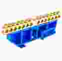 Шина нульова на ізоляторі на Din-рейку CD 6х9/14, блакитний