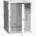 ITK Шафа настінна 19" LINEA W, 18U, 600x600 мм, скляні передні двері, сіра