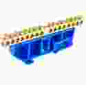 Шина нульова на ізоляторі на Din-рейку CD 6х9/16, блакитний