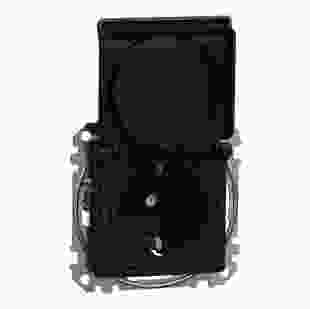 Купити Розетка 1-на з з/к, шторками та кришкою, венге Sedna Elements 751,00 грн