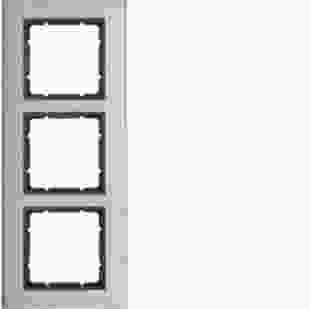 Купити Рамка 3Х вертикальна нержавіюча сталь/антрацит B.7 4 596,70 грн