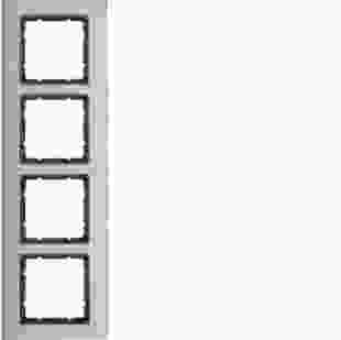 Купити Рамка 4Х вертикальна нержавіюча сталь/антрацит B.7 6 662,00 грн