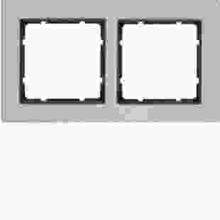 Купити Рамка 2Х горизонтальна нержавіюча сталь/антрацит B.7 3 414,80 грн