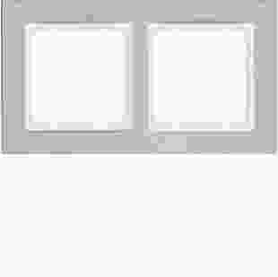 Купити Рамка 2Х горизонтальна нержавіюча сталь/пол.білизна B.7 3 414,80 грн