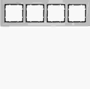 Купити Рамка 4Х горизонтальна нержавіюча сталь/антрацит B.7 6 662,00 грн