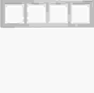 Купити Рамка 4Х горизонтальна нержавіюча сталь/пол.білизна B.7 6 662,00 грн