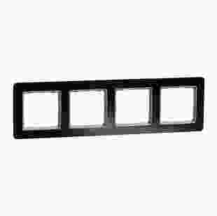 Купити Рамка 4-м штучне чорне скло Sedna Elements 603,10 грн