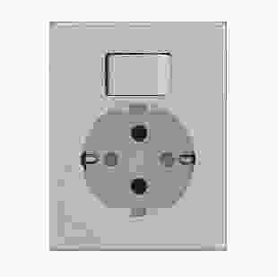 Купити Комбінація розетки з заземленням та універсального вимикача сл./кість 5655 (гвинт) 10А / 230В 165,50 грн