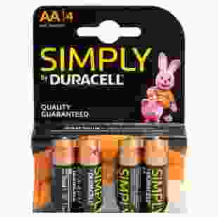 Купити Батарейка Duracell Simply АА алкалінові LR03 44,10 грн