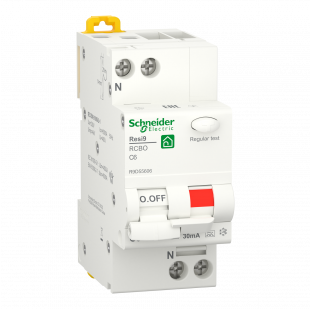 Купити Диференційний автоматичний вимикач RESI9 6А, 30мA, 1P+N, 6кA, крива С, тип А 2 042,40 грн