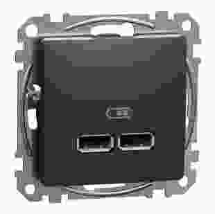 Купити Розетка USB тип A+A 2,1 A, чорна Sedna Design 1 862,80 грн