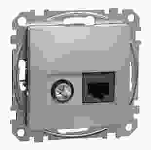 Купити Розетка RJ45 категорія 6 UTP -TV, алюміній Sedna Design 1 309,00 грн