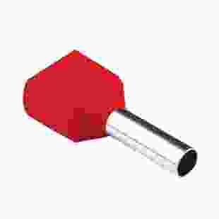 Купити Наконечник втулковий з ізоляцією для 2х проводів TE 1,5/8, червоний (100 шт), TAKEL 58,30 грн