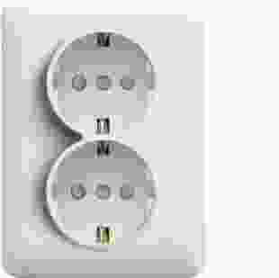Купити Розетка з з/к подвійна з захистом контактів Lumina, біла, 16А/230В 270,40 грн