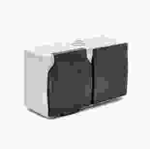 Купити Розетка накладна вологозахищена з з/к і кришкою та 1-й вимикач T-proof cірий, TAKEL 105,90 грн