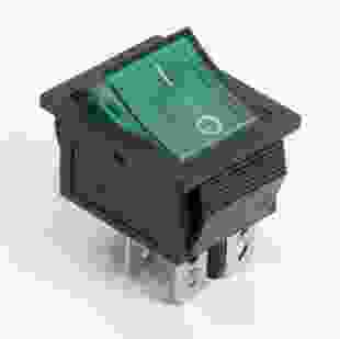 Купити Перемикач клавішний КП-2 220В, зелений, TAKEL 14,30 грн