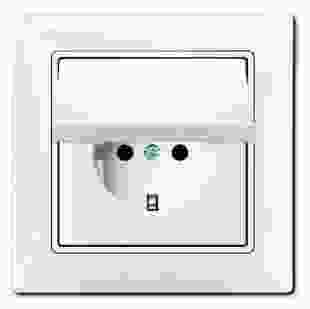 Купити 20 EUCKD-94-507 Розетка з заземленням SCHUKO з кришкою IP44 Basic-55 біла 1 357,20 грн